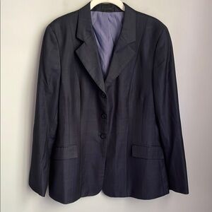 R.J. Classics Essential Plaid Equestrian Show Coat Wool Blend Blazer Size 14L